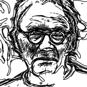 Ilustratives Porträt von Nikolaus Cybinski, erstellt mit der App Inkwork 11.2025